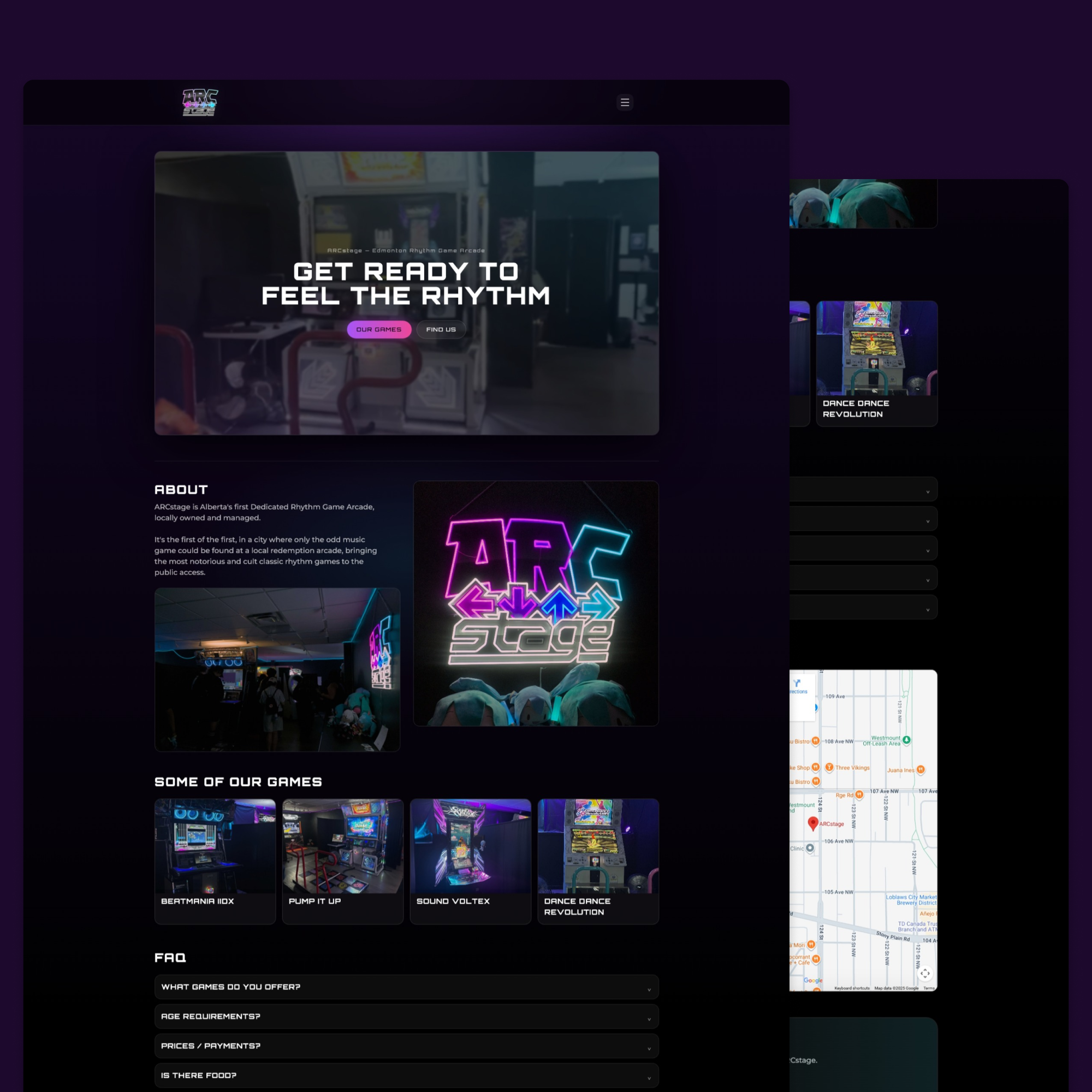 ARCstage website design